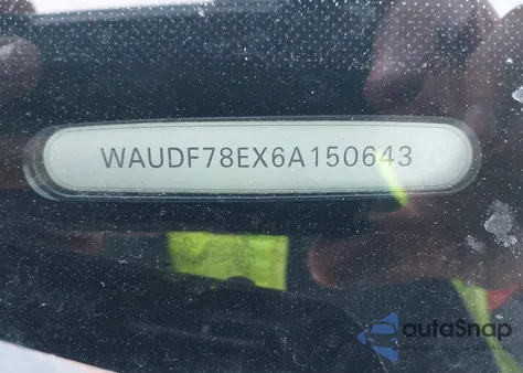 2006 Audi A4 2.0T z USA, uszkodzony, nr VIN WAUDF78EX6A150643